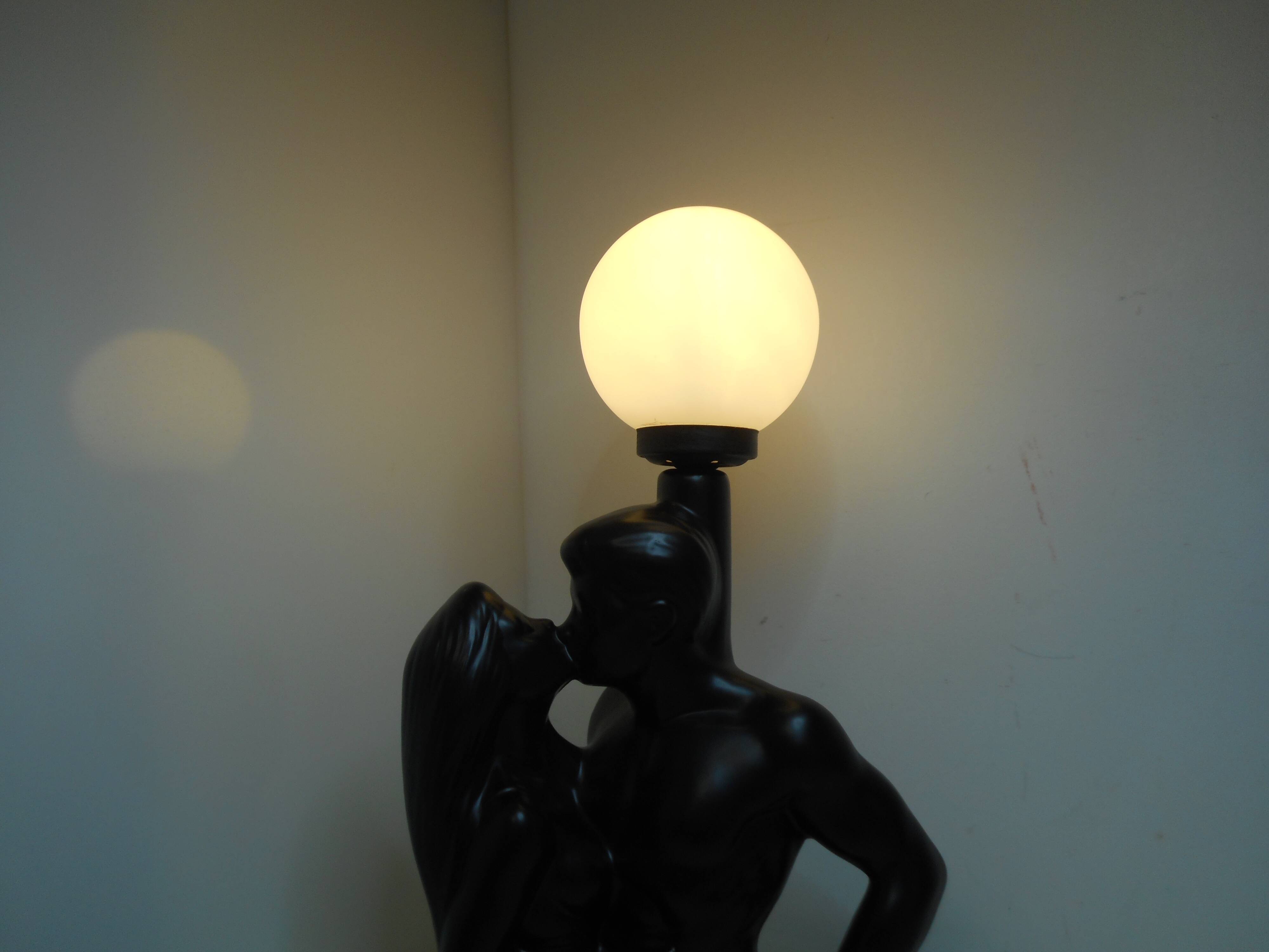 Lamp couple in love ceramic