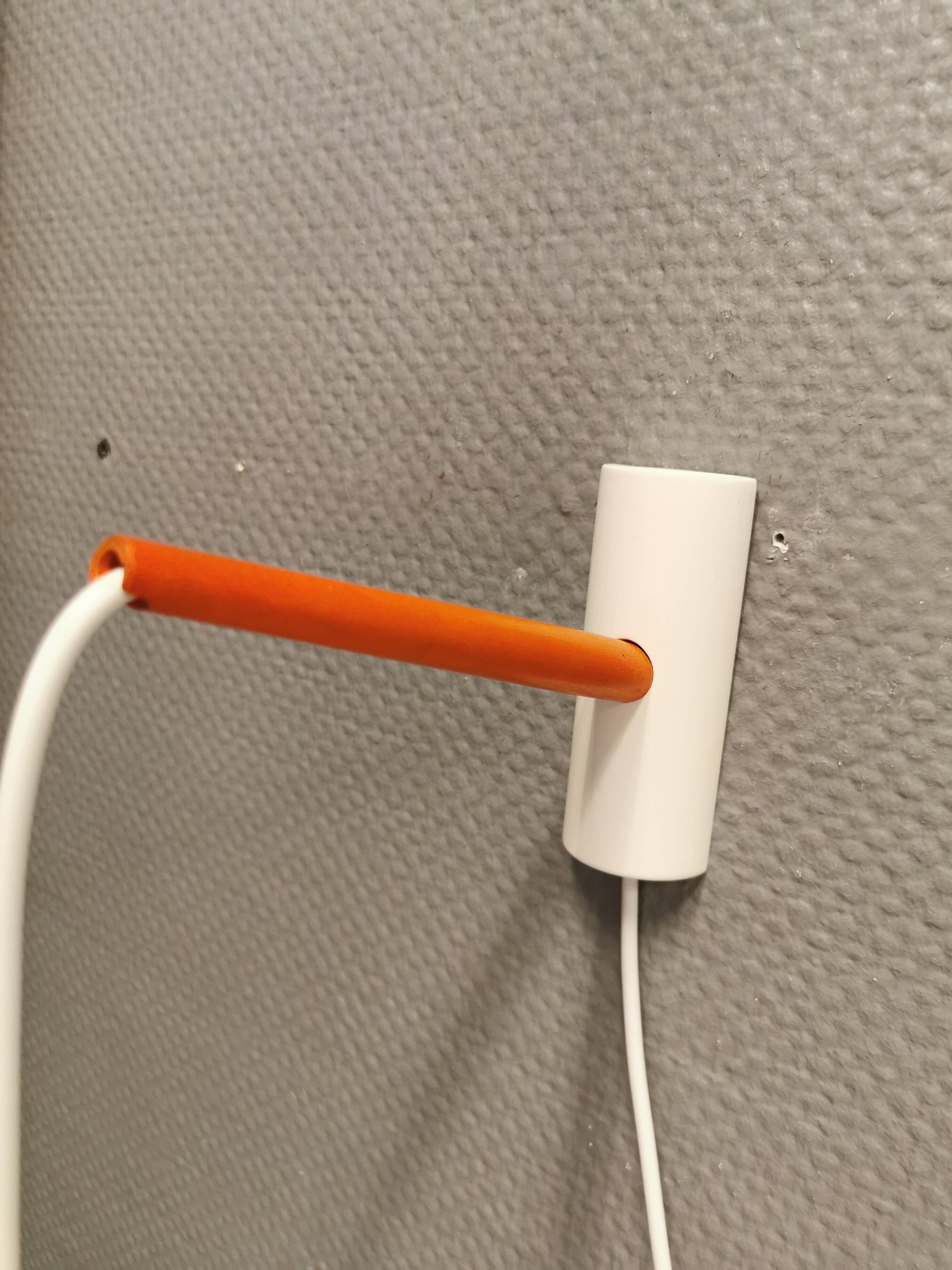 Holmegaard wall lamp in glass, nice orange/red color, danish design, retro, vintage, 1970s