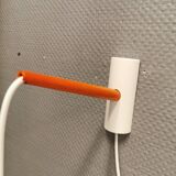 Holmegaard wall lamp in glass, nice orange/red color, danish design, retro, vintage, 1970s