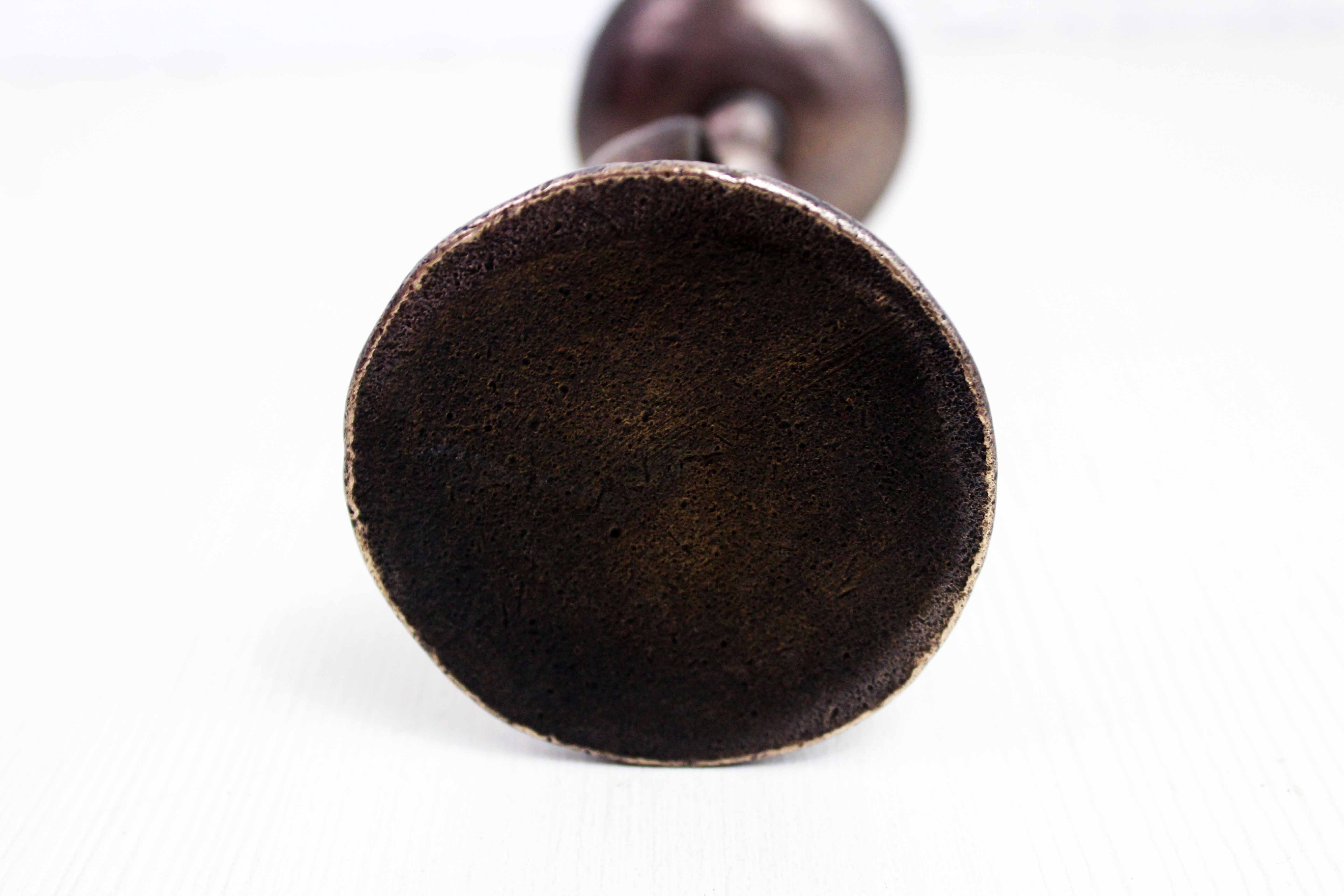 Candlestick spade bronze candle