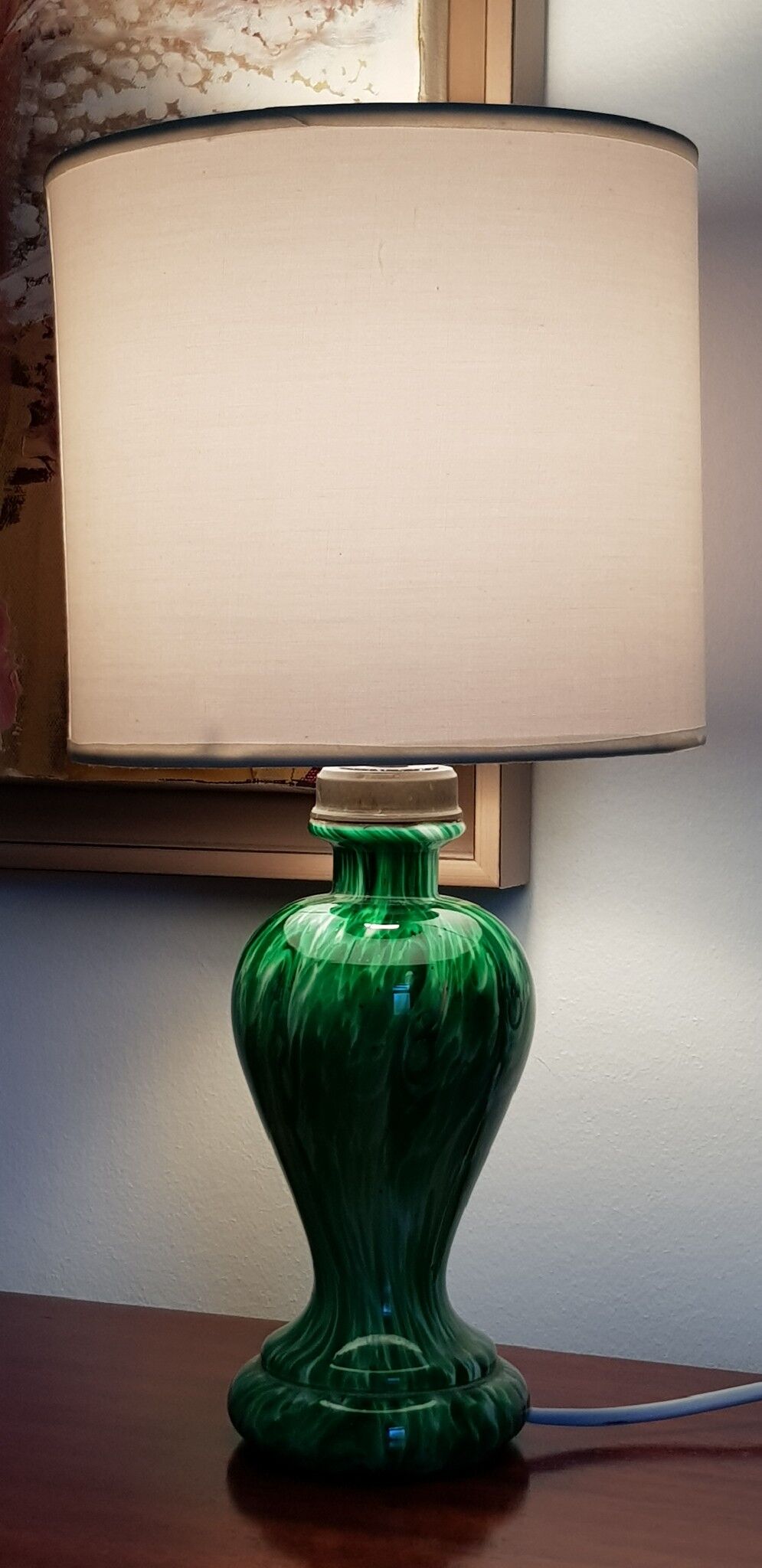 Lamp in blown glass