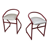 Pair of designer high chairs from the 80s.