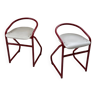 Paire de chaises hautes design années 80