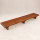 Vintage wooden slatted bench – 309 cm – Modernist design