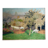 Paysage avec chèvre, signé Lagrange