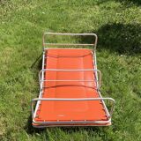 Vintage sun lounger - deckchair with floral decor