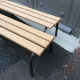 Former vintage mullca school bench. tubular pedestal