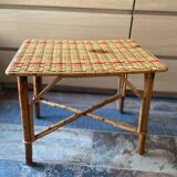 Table en rotin vintage