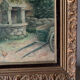 Oil on canvas "Village courtyard with chickens", signed.