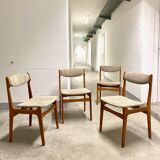 4x Teak Dining Chairs Denmark 60s