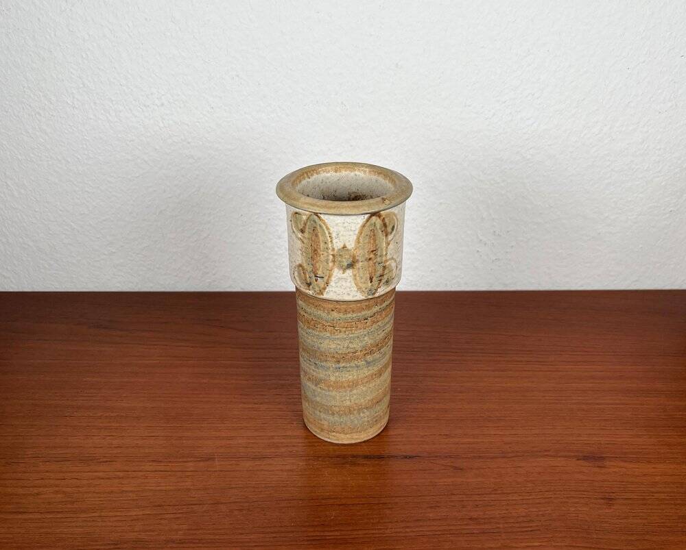 Danish studio ceramic vase from the mid-century by Svend Aage Jensen for Søholm, 1960s.