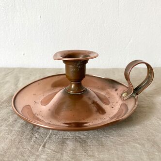 Old copper candle holder