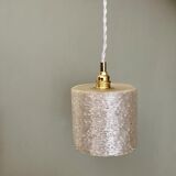 Vintage tulip pendant lamp in pearlescent resin