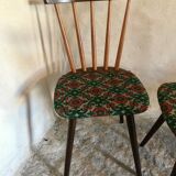 Set of 4 chairs inn 1960's bars and feet compass