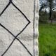 Berber carpet in beige wool with diamonds 140x105