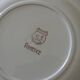 Service of 6 flat plates, semi-glazed ceramics, vintage