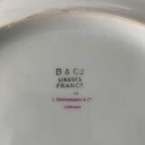 Dessert service 10 plates and a Bernardaud Limoges porcelain cake dish