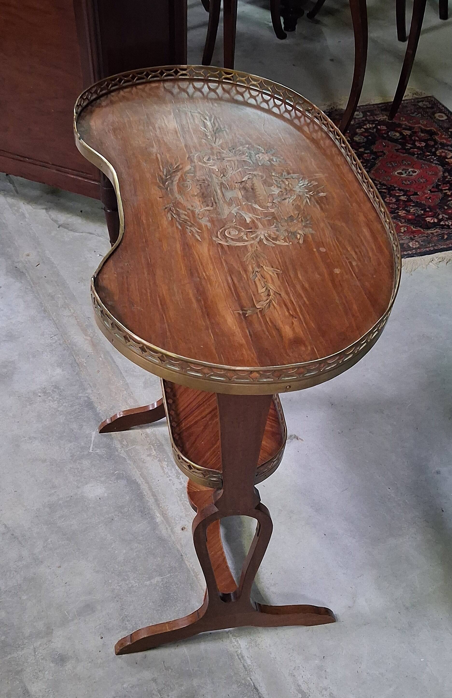 Art Nouveau two-tier tea table