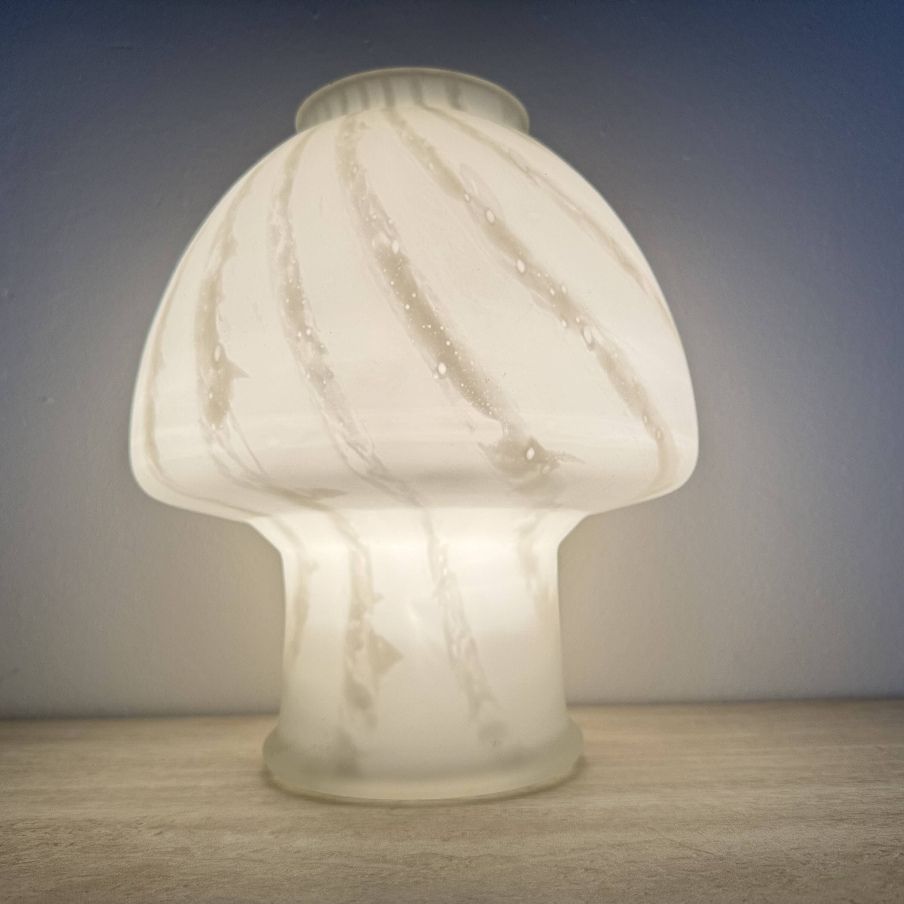 Mid-century Murano glass mushroom table lamp , 1970s