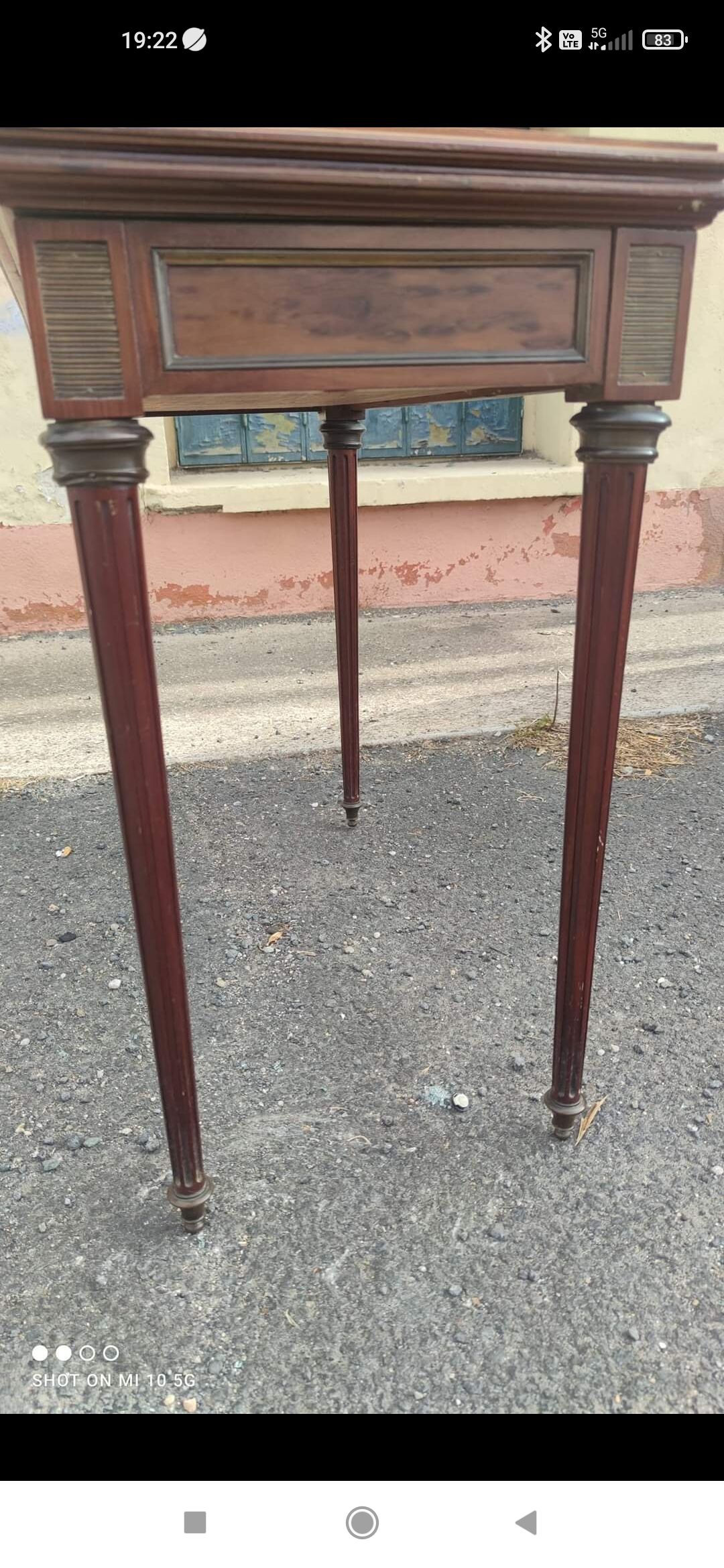 Game table in pommeled Cuban mahogany and bronze, Napoleon III period, circa 1870