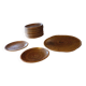 Dessert service, 18 plates and a sandstone dish from Salins les Bains, 1960s