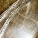 Oval silver-plated metal dish, shell motif no. 1