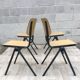 Lot de 6 chaises vintage Galvanitas couleur crème
