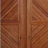 1950s rattan marquetry wardrobe