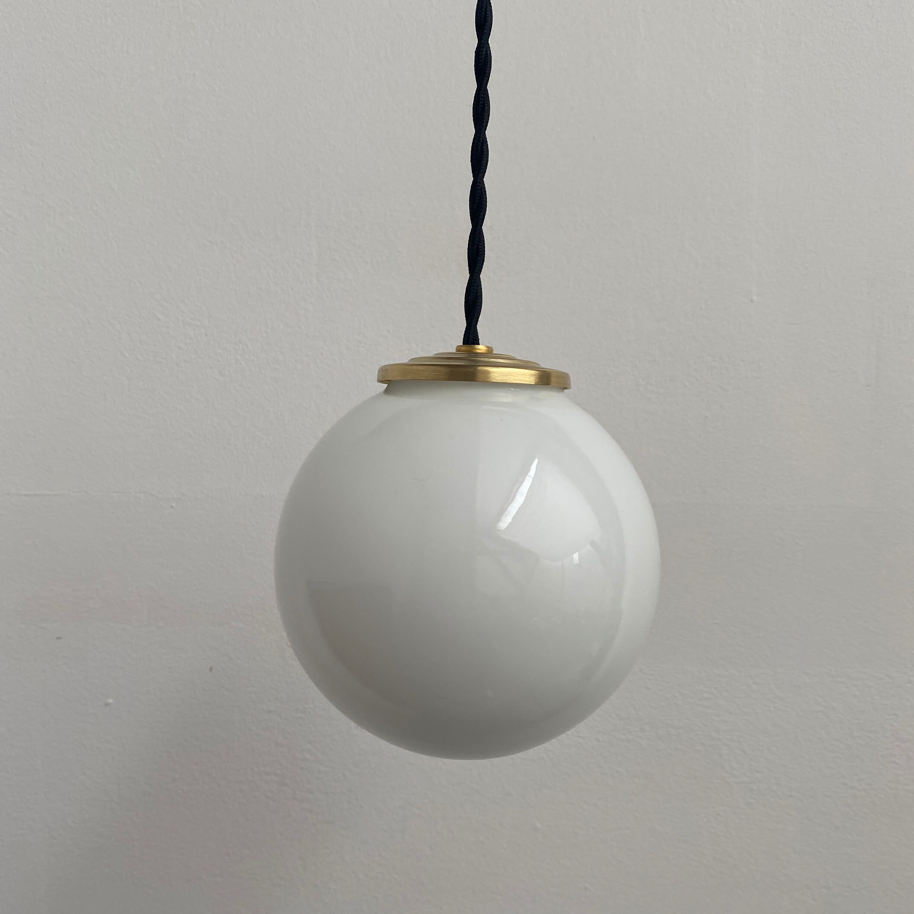 Lot 3 vintage opaline hanging lamps