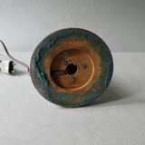 Scandinavian lamp in solid teak, around 1950.