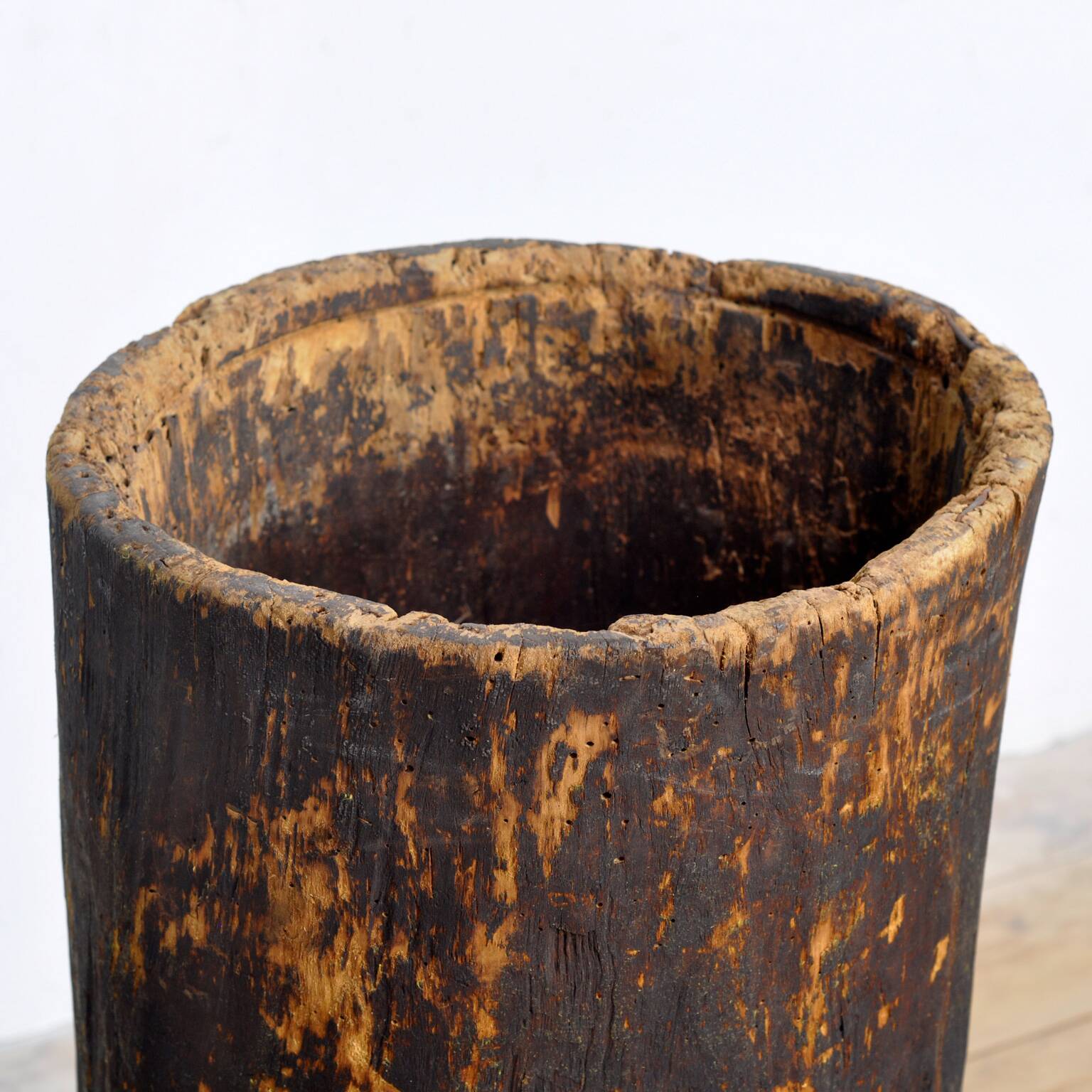 Primitive storage barrel/planter, circa 1900