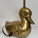 Pair of brass duck lamps, 1980