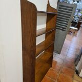 Oak wall bookcase shelf