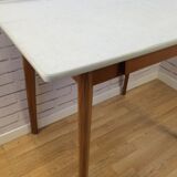 Table formica grey wooden feet