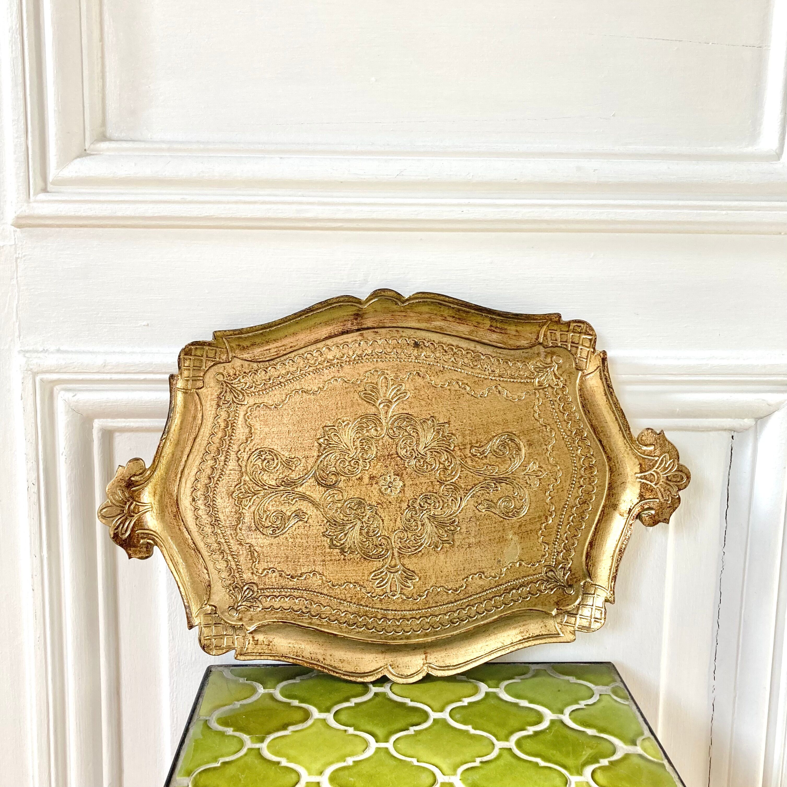 Golden Venetian tray