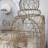 Painted old-bird cage in scrap
