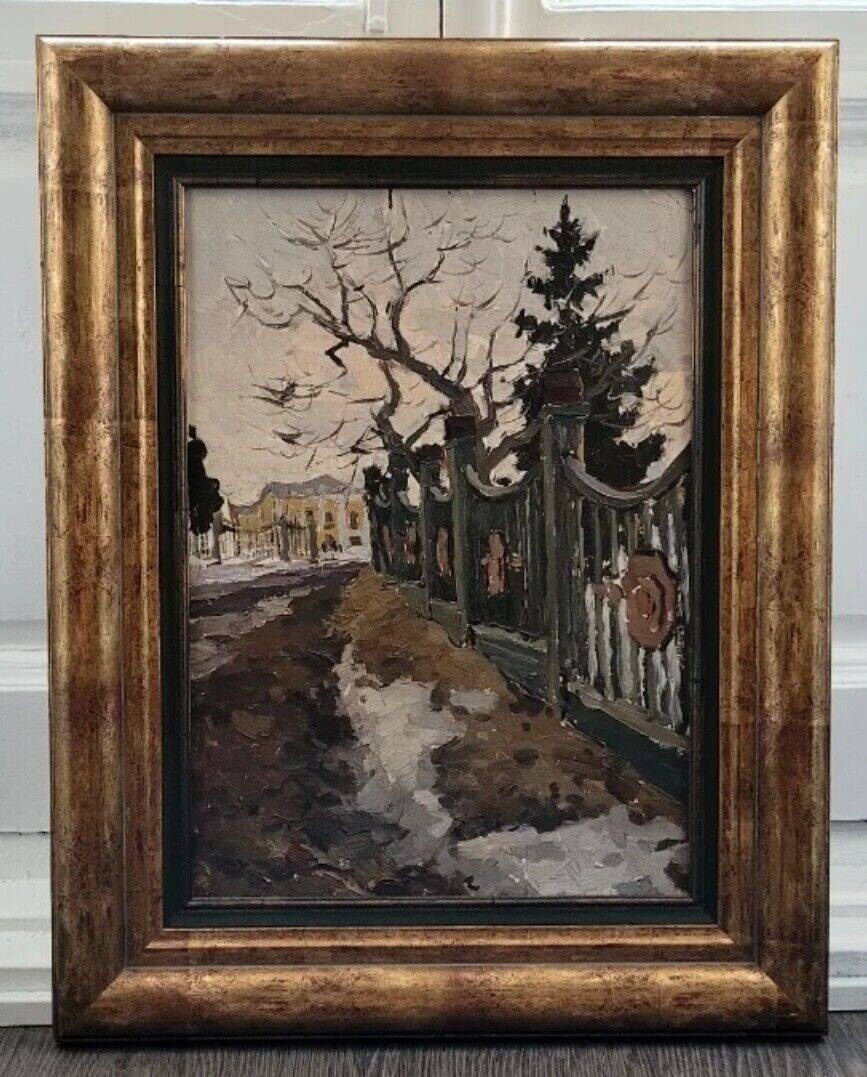 Mid 20th Century Impressionist Style Landscape Oil Painting