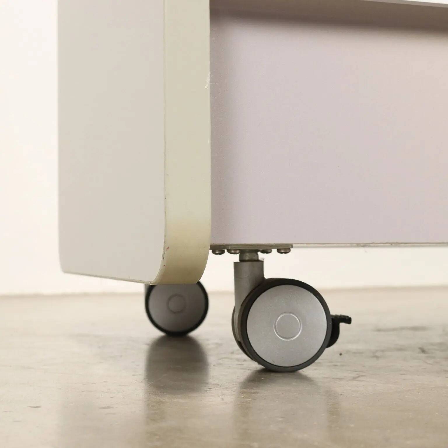 Vintage commode in aluminium and wood, Italy, 1990s.