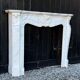 Louis XV style fireplace in Carrara marble, around 1900.