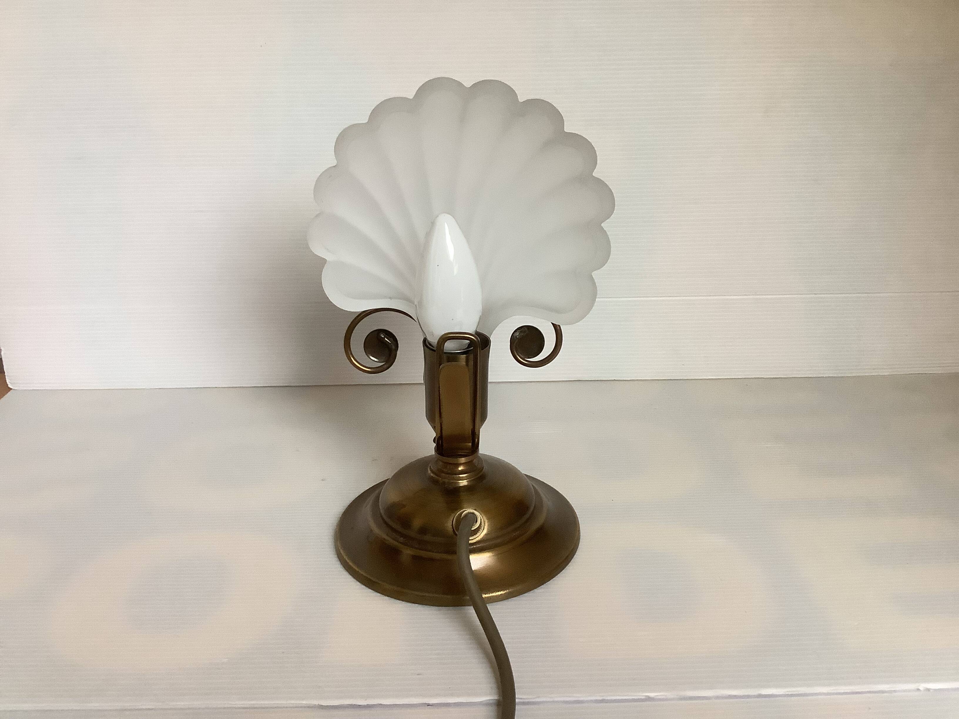 Scallop shell lamp bronze Deknudt
