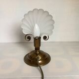 Deknudt bronze scallop shell lamp