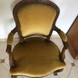Louis XV mustard style armchair