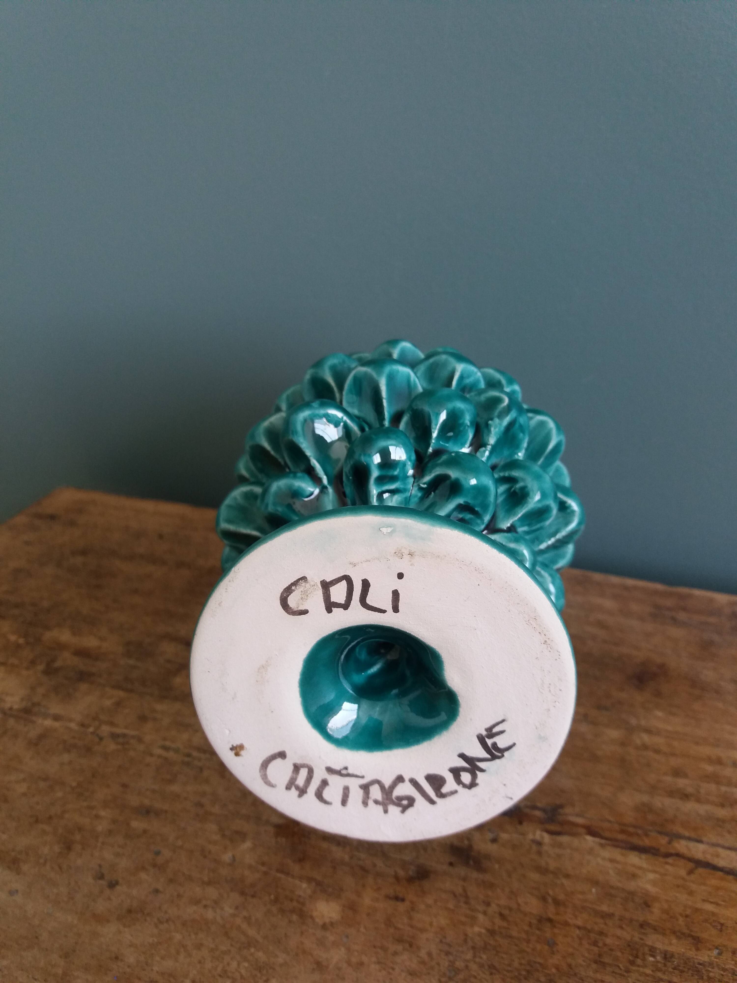 Pigna pine cone signed Cali, Caltagirone in Sicily
