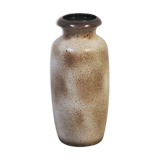 Vintage beige and brown floor vase