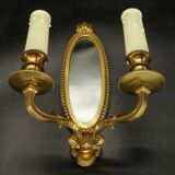 Paire d'appliques-miroirs style Louis XVI - bronze