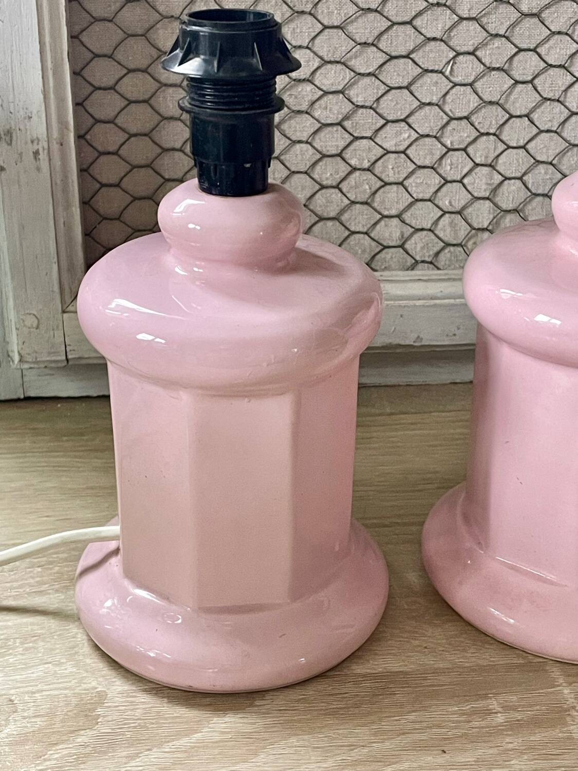 Pair of vintage ceramic lamps