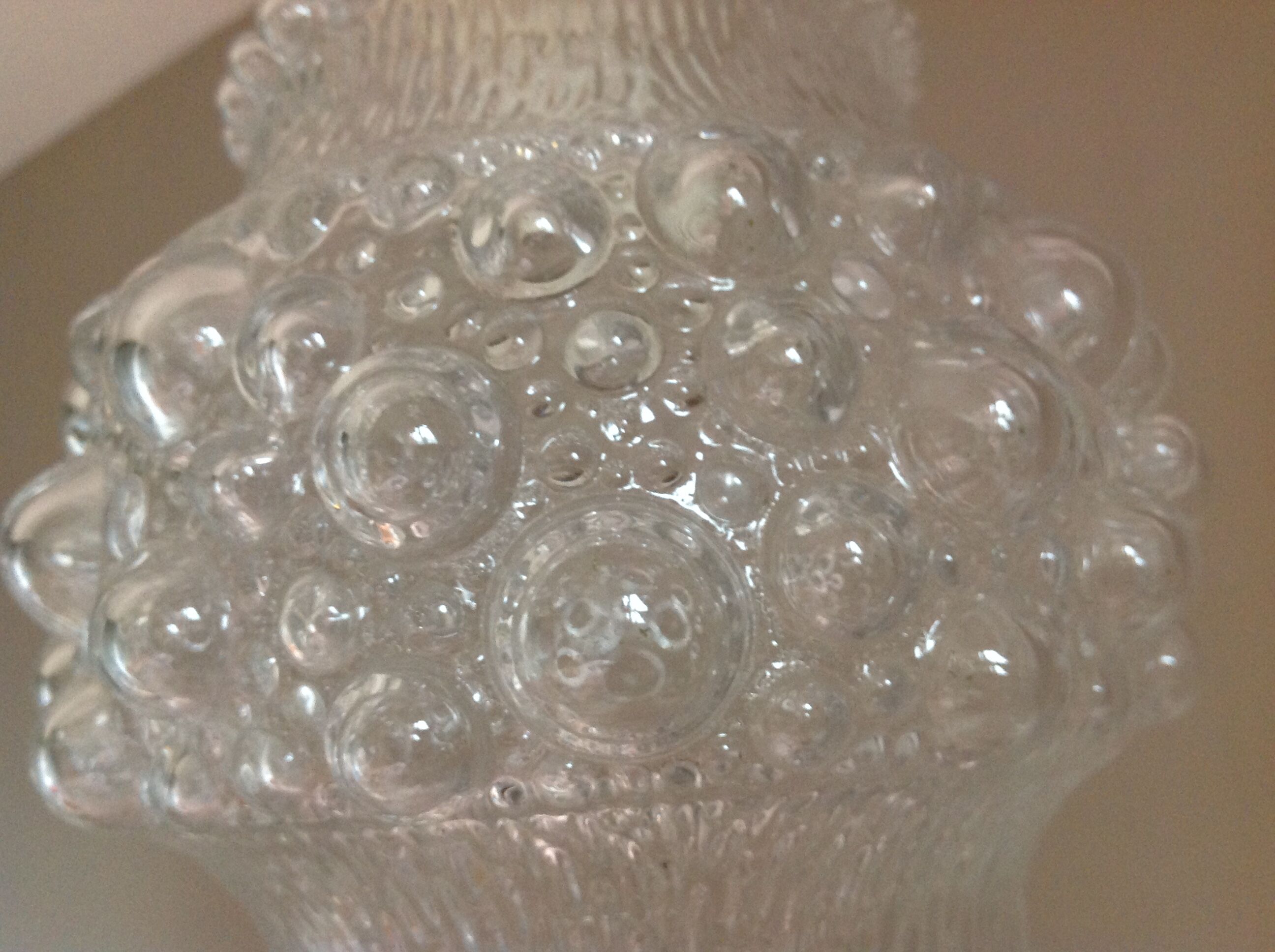 Bubbled glass hanging lamp 60/70