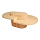 Table basse avec placage en travertin de maitland-smith, 1970s