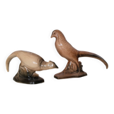 Pair of ceramic pheasants
