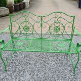 Iron garden bench